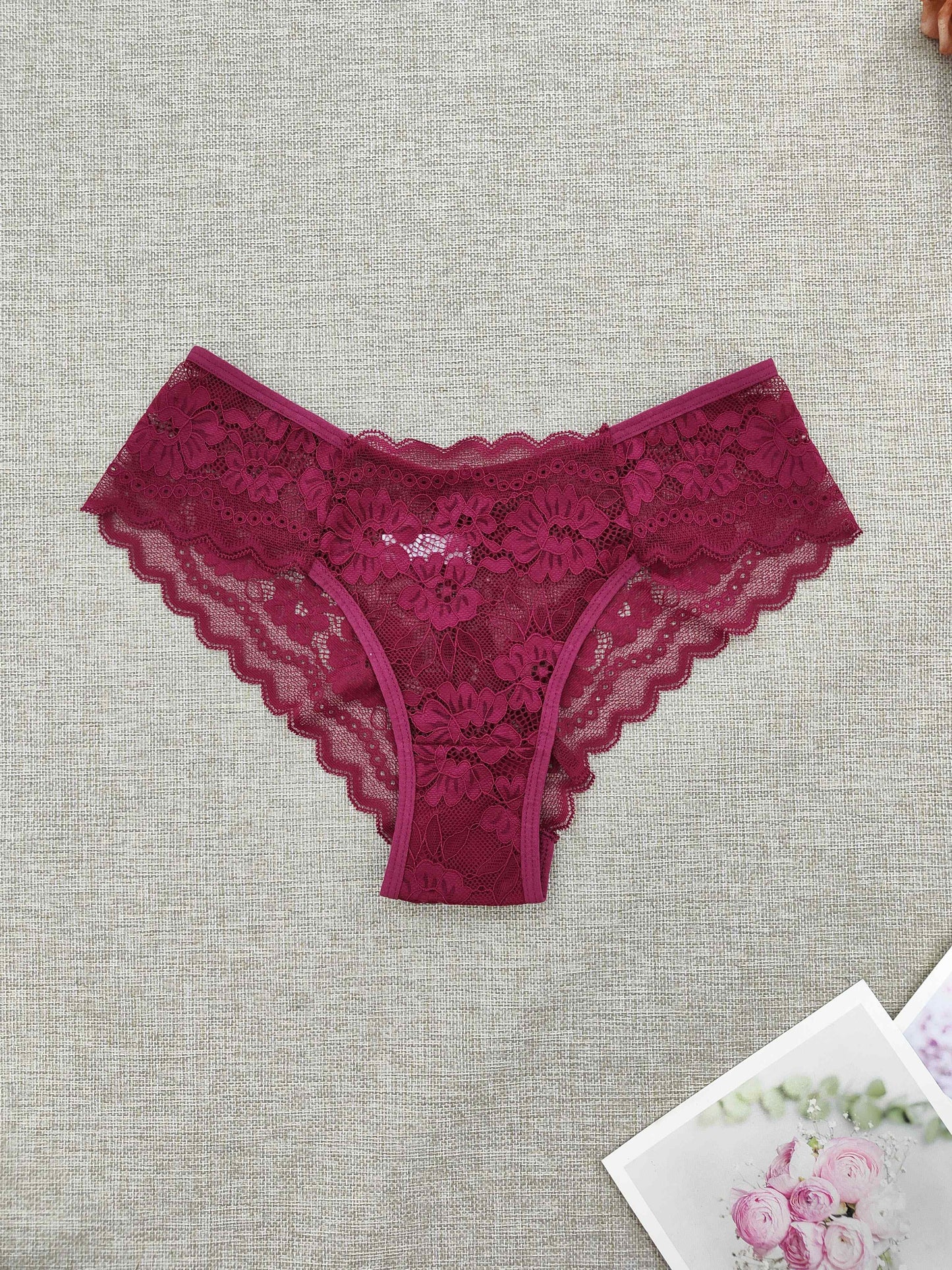 Women's lace triangle underwear 6-pack