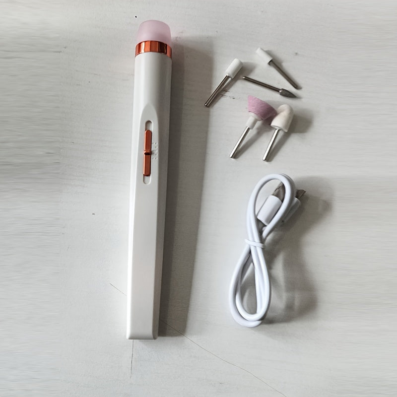 Portable electric nail file for home and salon use, get professional nail art effects.