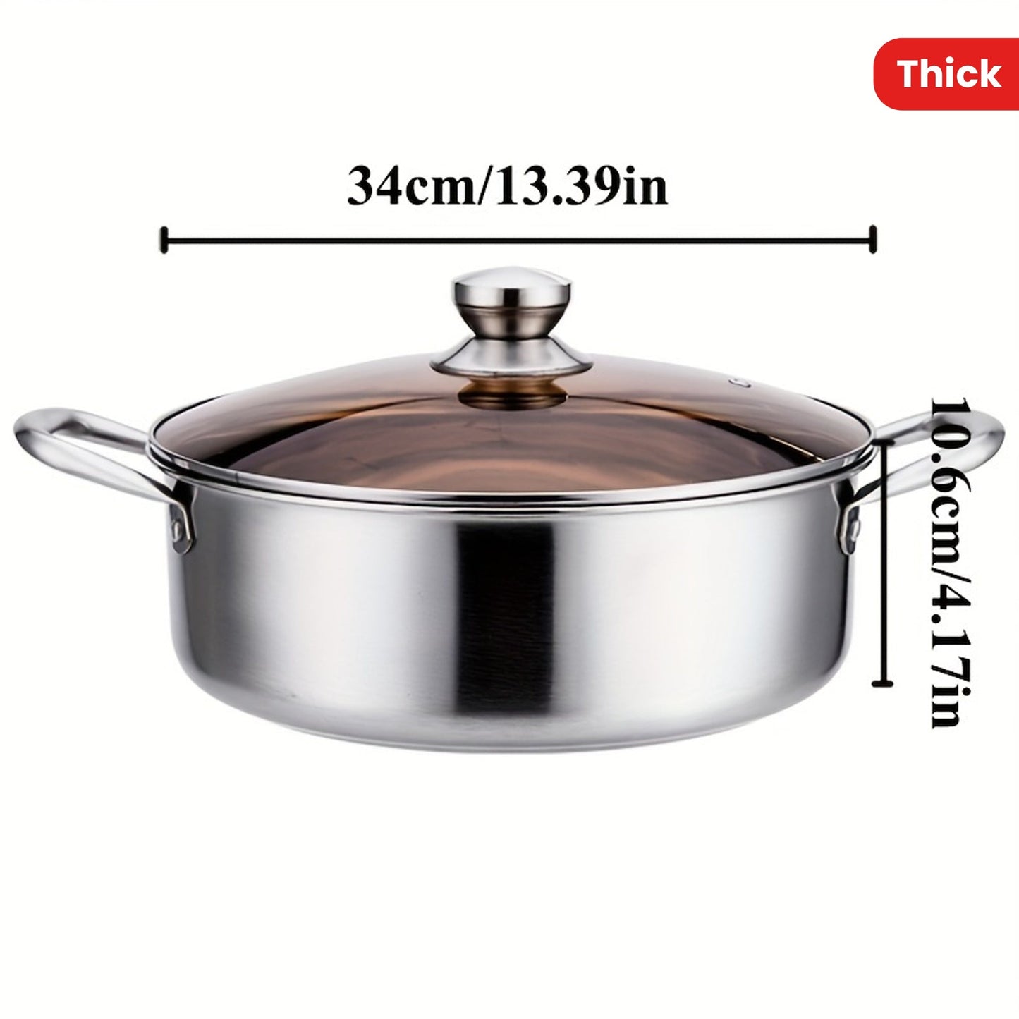 High-Quality Stainless Steel Soup Pot Set, 2kg/1.7kg/1.6kg/1.4kg, Durable Cooking Pots, Premium Thickness, Non-Stick, Versatile for Indoor & Outdoor Cooking, Complete with Stylish Gift Box, Perfect for Soups and Hot Dishes - Must-Have for Home &