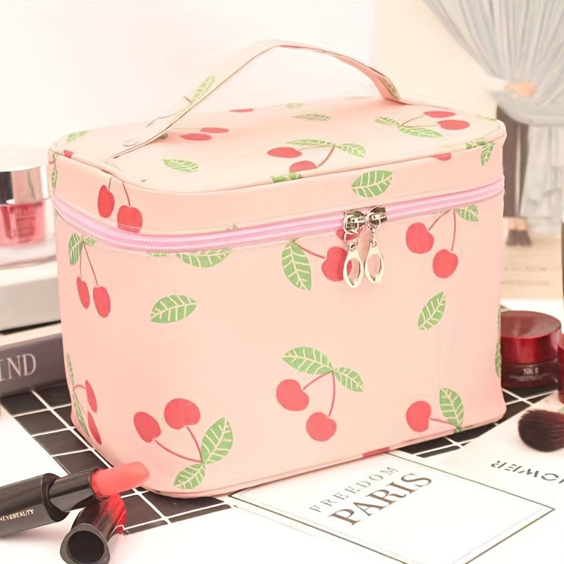 Large capacity, multifunctional, waterproof makeup bag for travel.