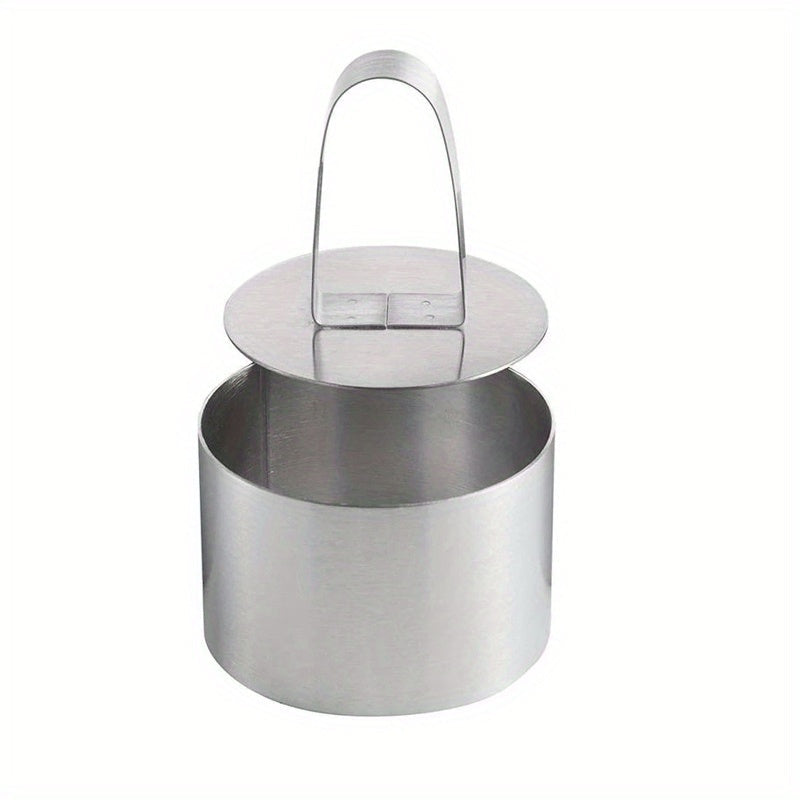 Stainless Steel Round Cake Ring Mold - Ideal for DIY Cupcakes, Salads, and Desserts. Great for Baking and Decorating!