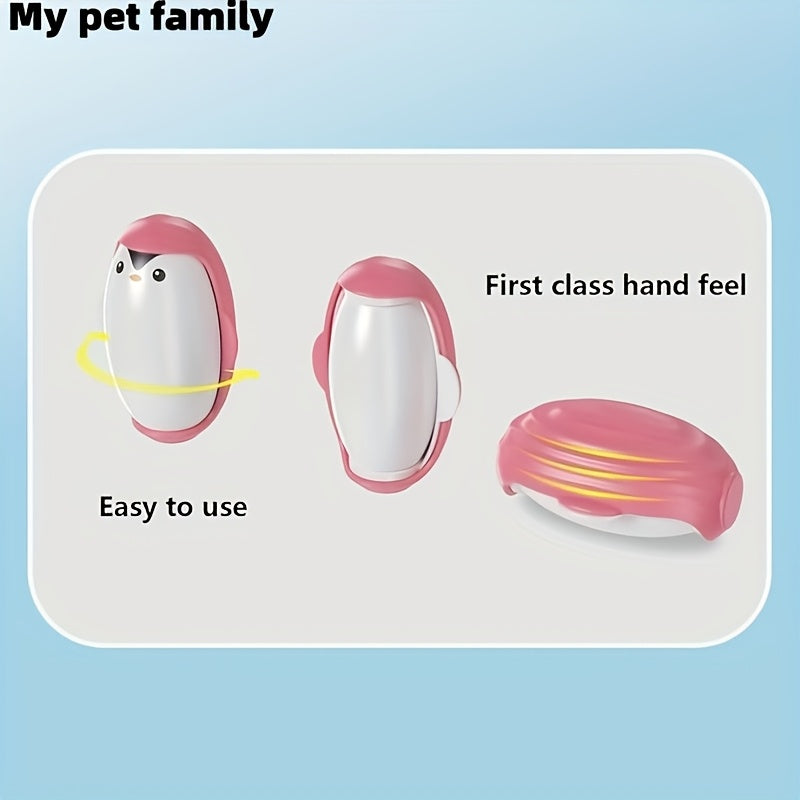 Portable pet hair remover brush for dog and cat fur on clothes and car seats, washable.