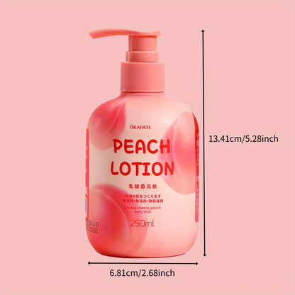 Peach Citrus Body Lotion with Hyaluronic Acid, Nicotinamide, Vitamin C, and Vitamin E for Dry Skin