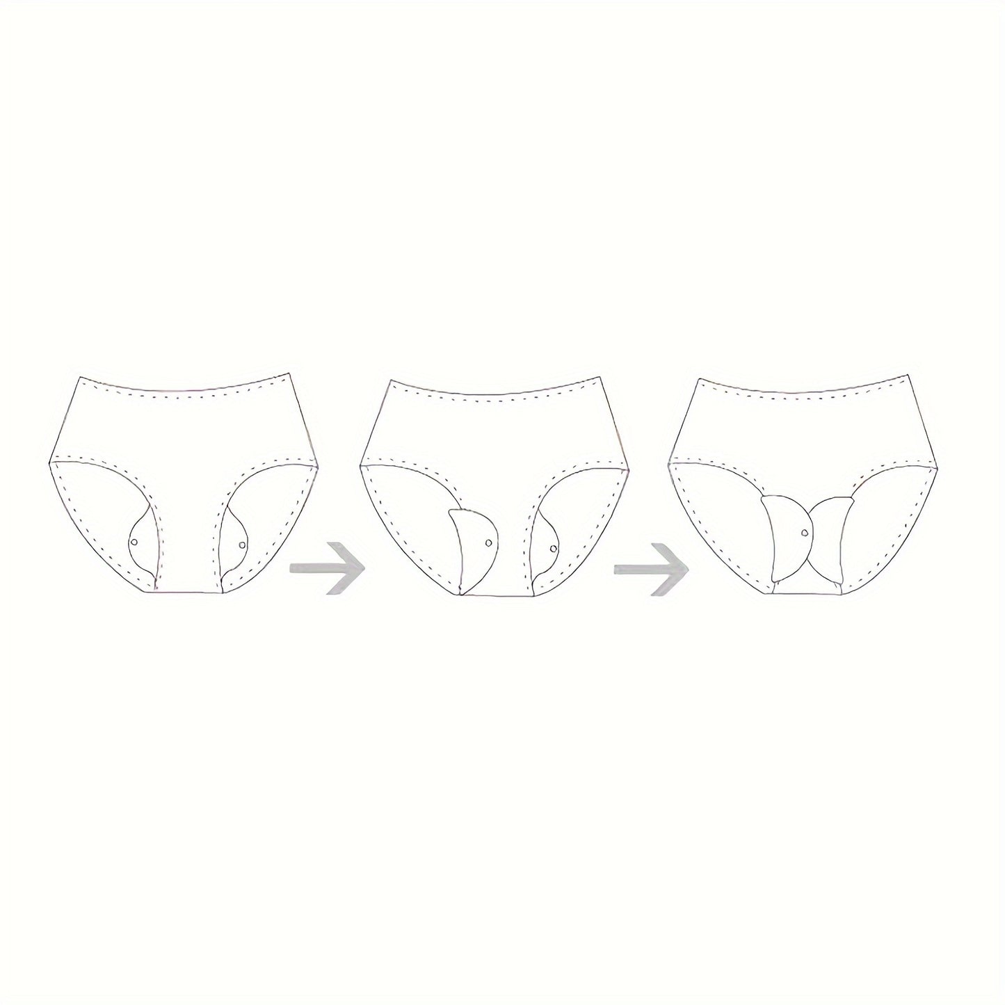 4pcs Cotton Panty Liners for Women with Graphene Core, Absorbent and Reusable Menstrual Pads