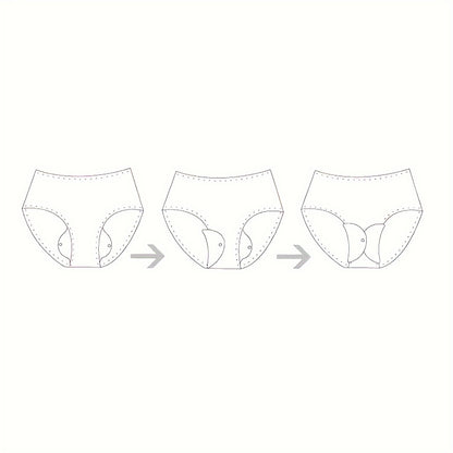 4pcs Cotton Panty Liners for Women with Graphene Core, Absorbent and Reusable Menstrual Pads