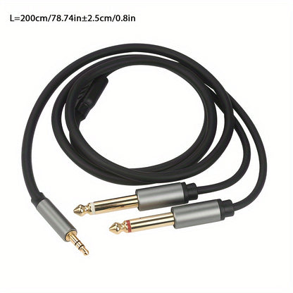 3.5mm to 6.35mm audio cables for high-fidelity sound quality. Compatible with PC, phone, tablet, MP3, speaker, guitar, microphone, amplifier, and CD player. Eid Al-Adha Mubarak.