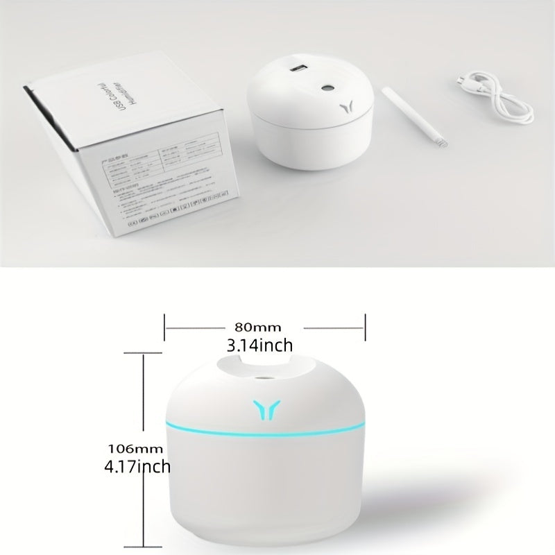 Cute air humidifier with night light, cold mist for bedroom, home, car, plants, purifier, room freshener.