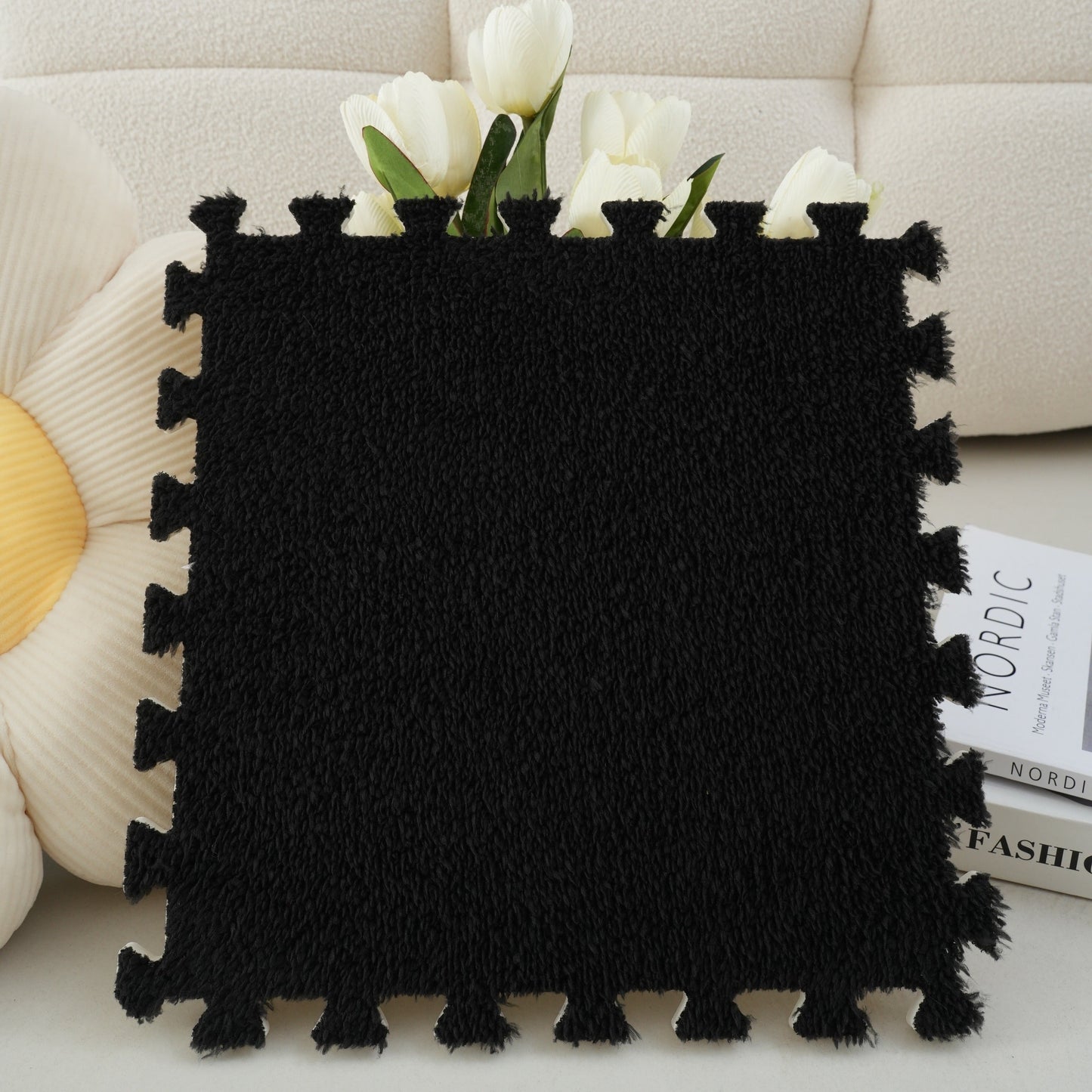 Spliced Carpet for Home Decor: Ideal for Bedrooms, Living Rooms, Balconies, and More! This Washable and Dirt Resistant Mat is Perfect for Large Areas, Entrances, Bay Windows, and Bedside Use.