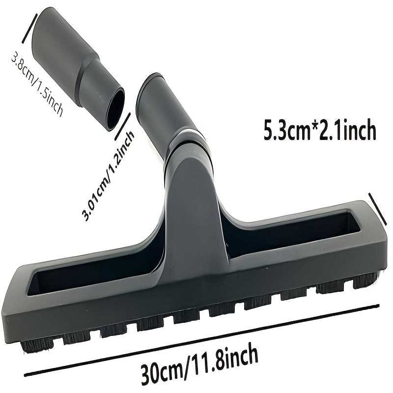 Hardwood Floor Brush with Horse Bristles - Compatible with Shark Vacuums, 30.48cm Wide, 360° Rotating Attachment, Adapter for Easy Installation Included