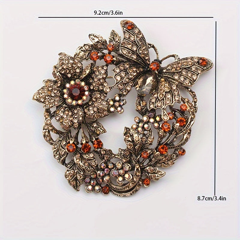 Chic Rhinestone Giraffe Brooch Pin, Erkaklar va Ayollar uchun Zamonaviy Hayvonlardan Ilhomlangan Zargarlik