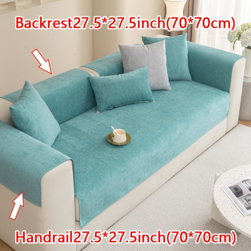 Chenille Sofa Cover suitable for armchairs to 4-seater sofas, pet-friendly, non-slip, machine washable - 1pc.