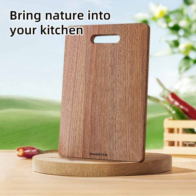 Mold-Resistant Sapele Hardwood Chopping Board, Double-Sided for Vegetable & Fruit Prep, Food Safe for Home Kitchen