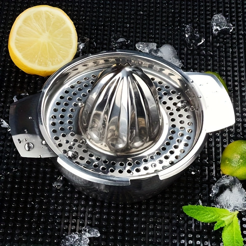 Durable Stainless Steel Manual Citrus Juicer for Squeezing Fresh Lemon, Orange, and Other Juices, Perfect for Your Kitchen with Dining Accessories Included