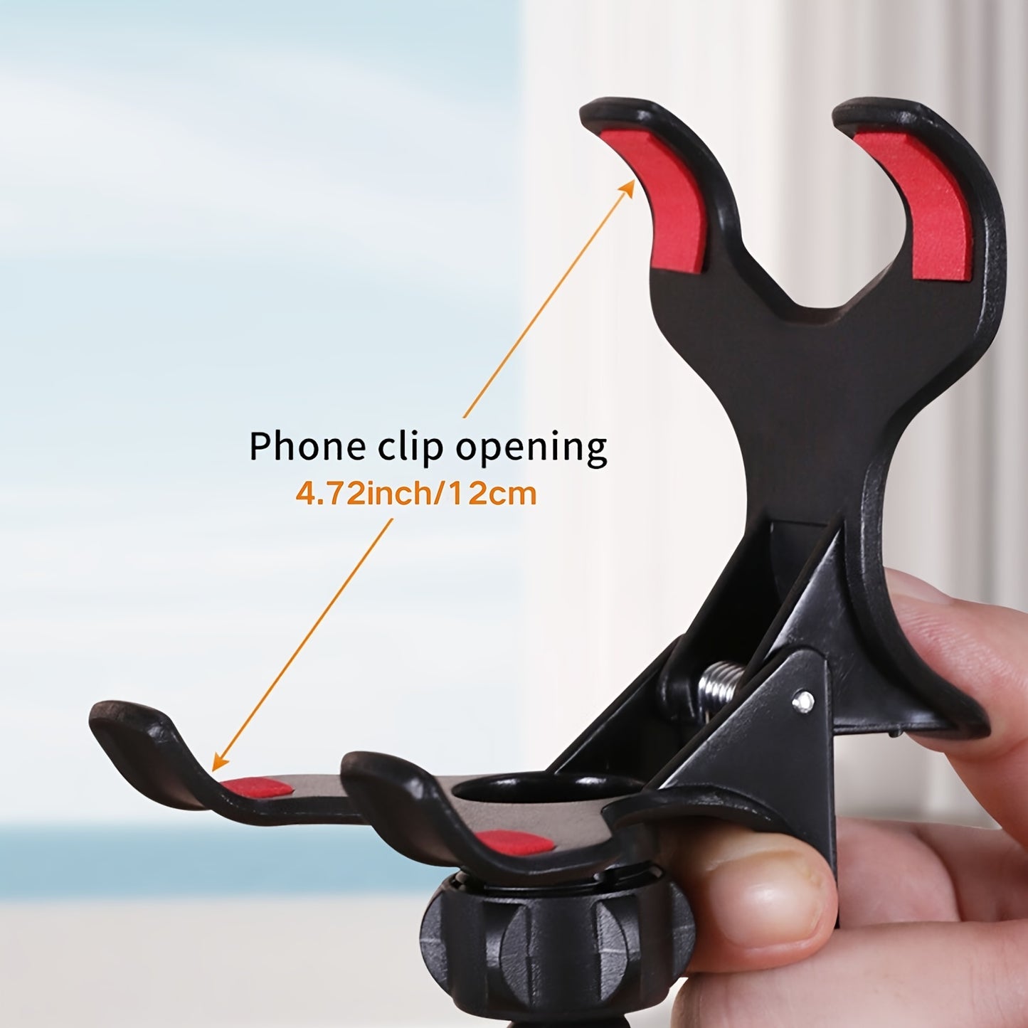 Cell Phone Clip On Stand Holder with Flexible Long Arm Lazy Bracket Mount Clamp for iPhone 15 Pro Max and 12-14.