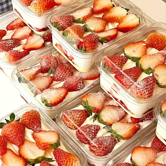 Packaging Boxes for Strawberry Cake, Soy Milk Mousse Dessert, and Cream Cupcakes