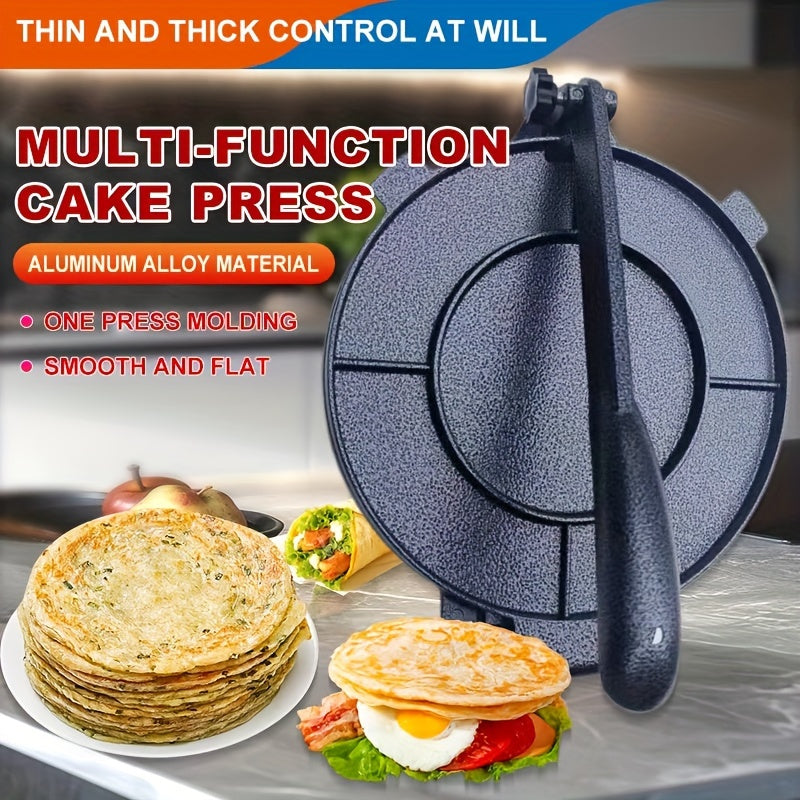 Round Handheld Aluminum Tortilla Press - DIY Mexican Cornbread & Pancake Maker for the Kitchen