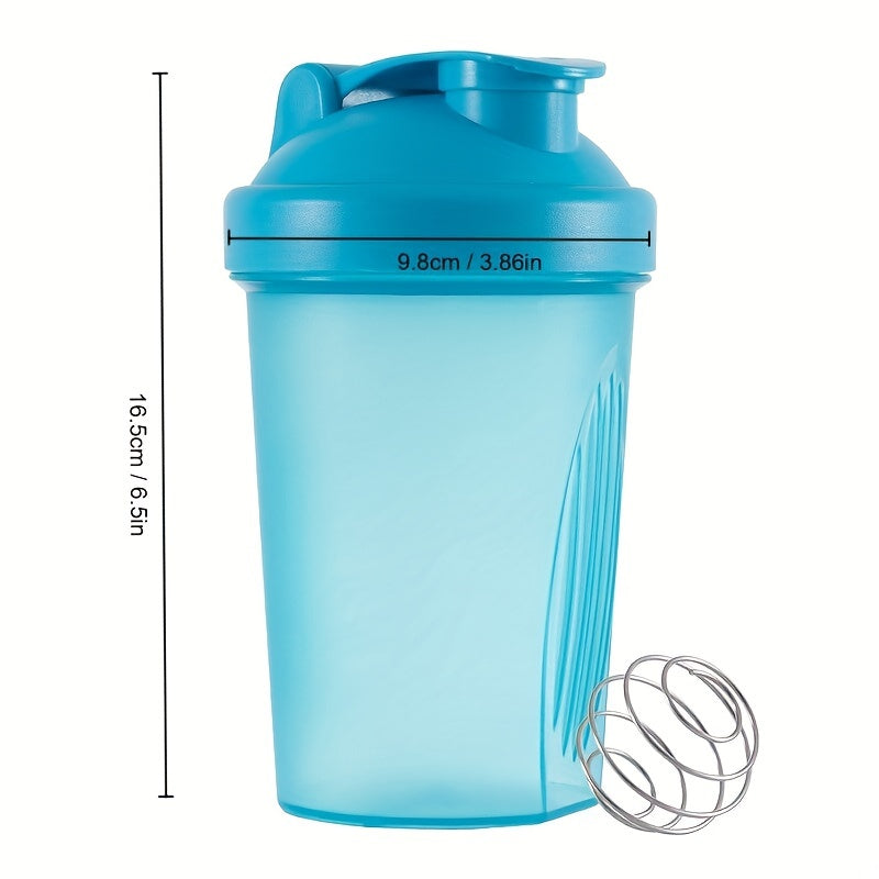 Multicolored 1pc Plastic Shaker Cup with Stirring Ball, ideal for fitness and workouts (13.5oz/400ml)