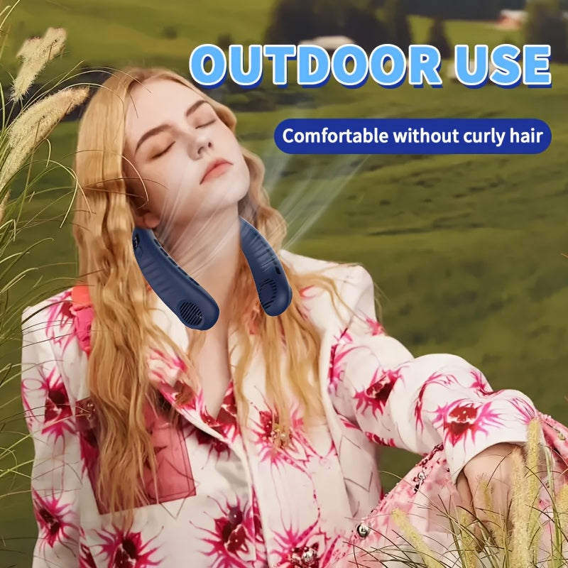 The JKUOO Portable Handheld Neck Fan is perfect for women on-the-go. With 5-speed turbo wind and a rechargeable lithium battery, this fan offers powerful cooling in a sleek design. The intelligent digital display and durable ABS material make it a