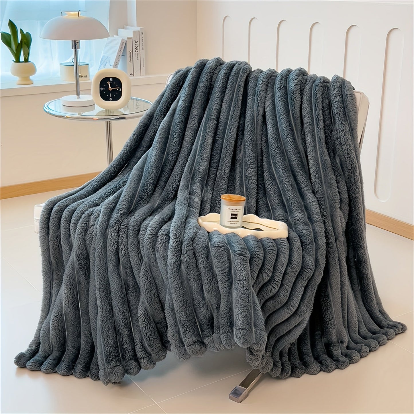 Indulge in the luxury of a Soft Plush Faux Rabbit Blanket - Cozy, Warm, and Stylish for Home, Work, or On the Go - Perfect Gift for Any Occasion