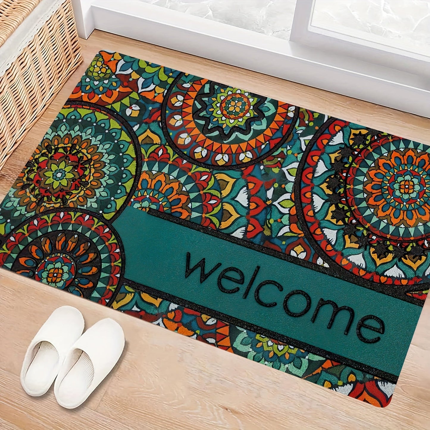 Bohemian Stylish Doormat - Add a touch of retro charm to your home decor with this machine washable rug. Perfect for the bedroom, living room, reading room, or as bedside accessories.