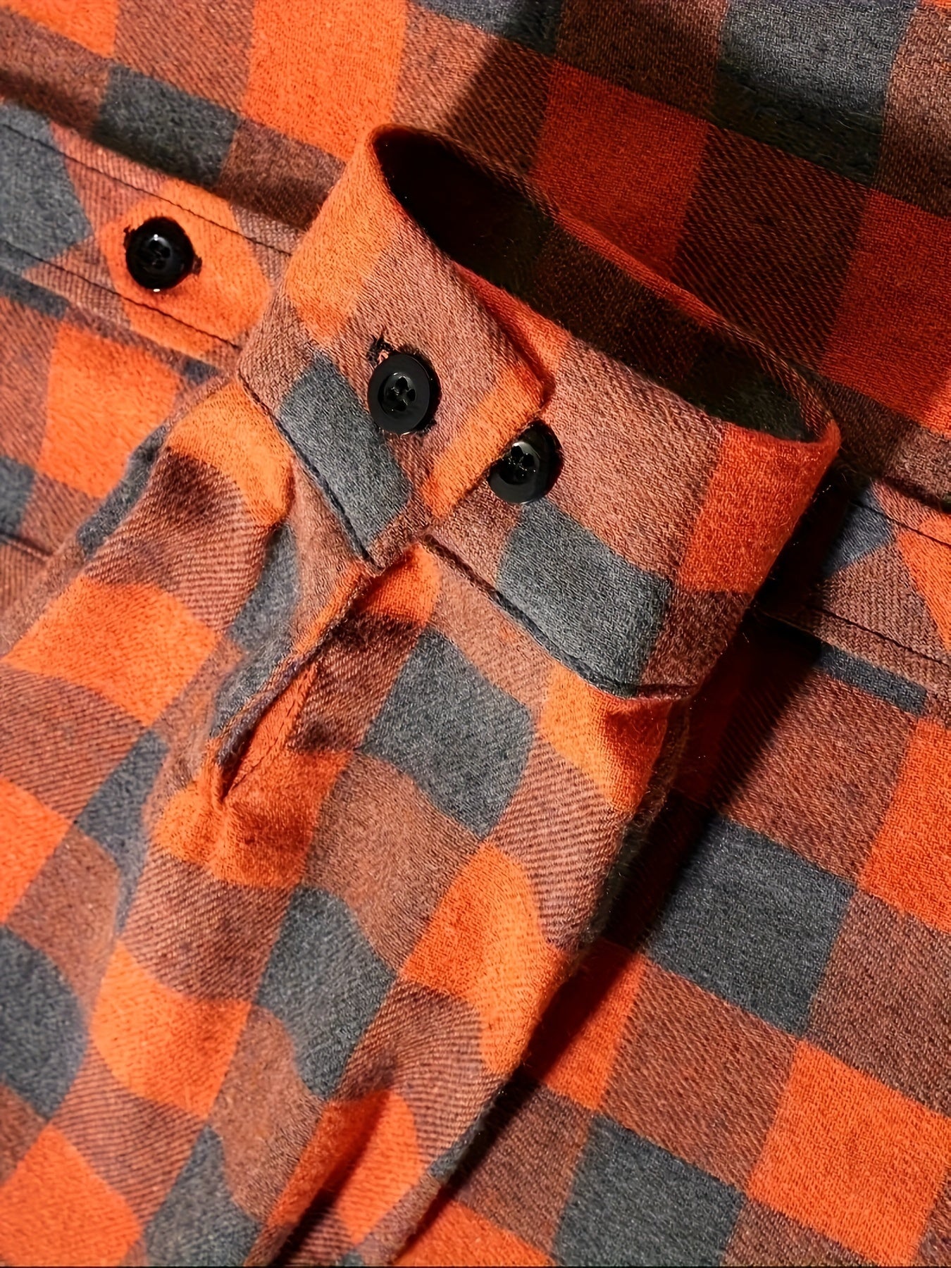 Stylish men's plaid hooded shirt with long sleeves - perfect for casual wear.