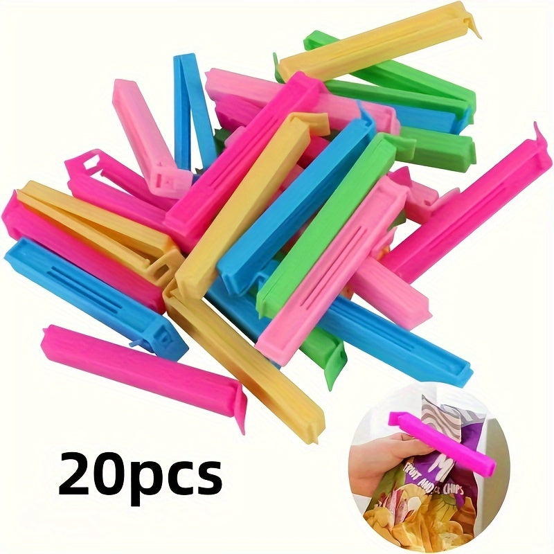 Reusable plastic bag clips in sets of 10, 20, or 30 - Keep your food fresh with these moisture and dust-proof kitchen storage accessories