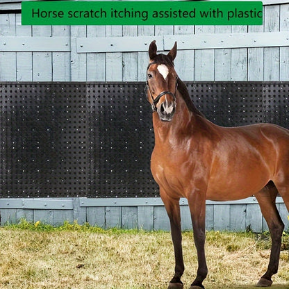 Durable PVC horse scratch mat for livestock, 42x33cm in size.