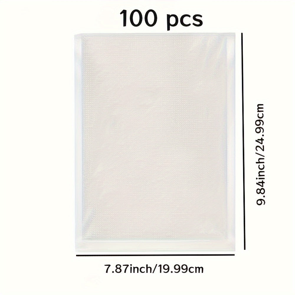 Package includes 50 sets of food-grade vacuum bags, perfect for use with vacuum sealing machines. These thickened bags are ideal for storing items like braised pork, dumplings, cured meat, donkey-hide gelatin cake, and more. Keep your food fresh and