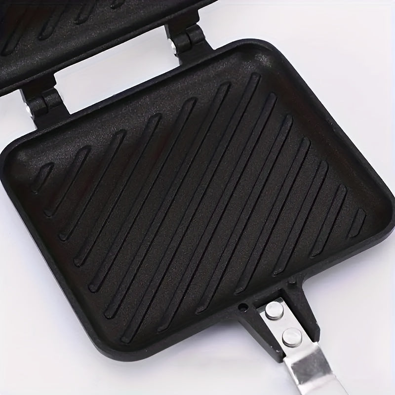 Top Pick: Single-Sided Non-Stick Sandwich Maker Pan - 14.99cm x 13.49cm, Easy to Clean, Ideal for Grilled Cheese & Breakfast Sandwiches, Must-Have for Your Kitchen