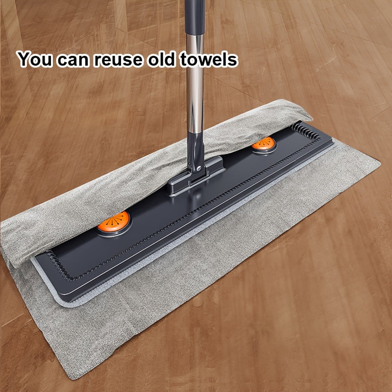 The Joybos Versatile Flat Mop and Bucket Set with Wringer is the perfect cleaning solution for floors, walls, patios, and cars. Made with stainless steel and plastic, this set includes 4 pads and requires no electricity.