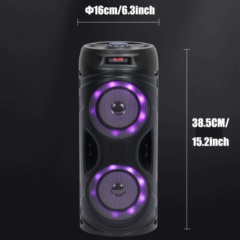 EPS01 Wireless Speaker With Subwoofer, Large Boombox Speaker, Stereo Speaker, Outdoor Party Disco Light with TWS and TF capability.