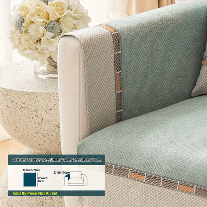 Bohemian diamond chenille sofa cover, pet-friendly, non-slip protector for home décor.