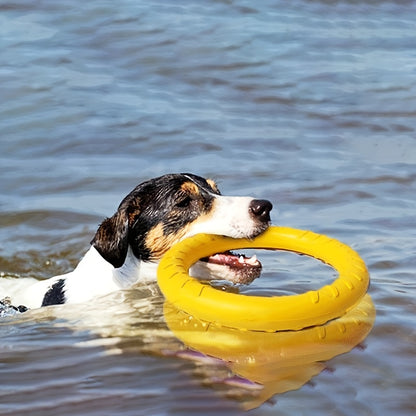 1 pc EVA Pet Flying Disc Chew Toy - Interactive training and teeth cleaning toy for dogs.