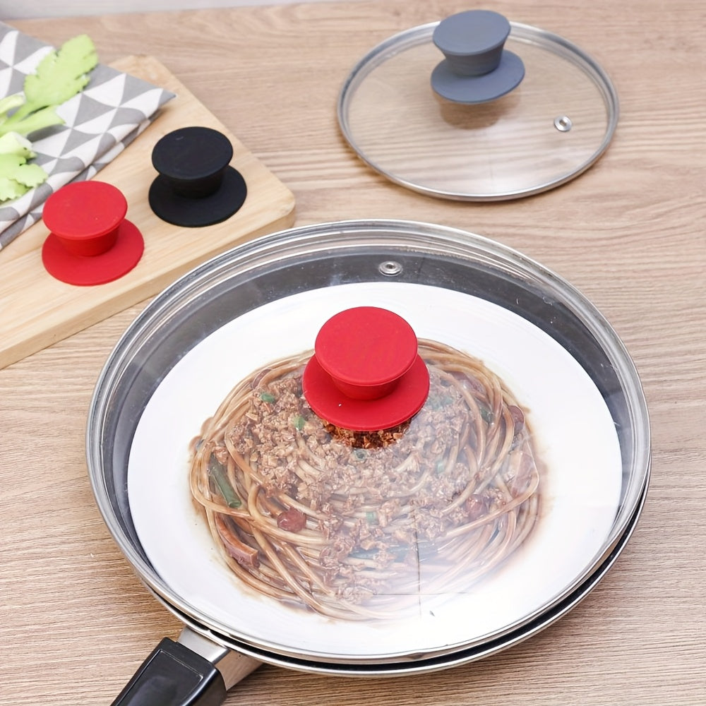 Pot Handle with Silicone Cover - Heat-Resistant Stainless Steel Lid Knob, Non-Electric Kitchen Accessory