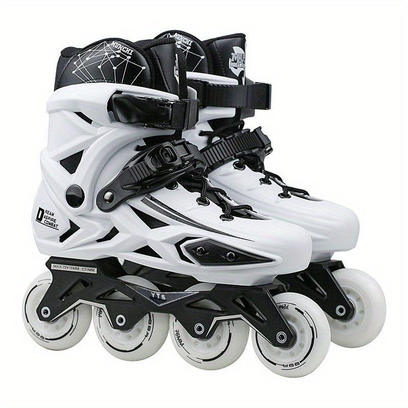 Elevate Your Skating with Professional Unisex Inline Skates featuring Buckle and 4 Wheels!