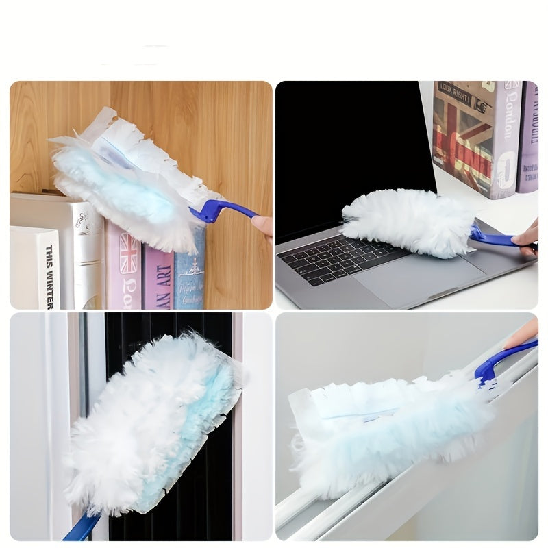 Replaceable electrostatic dedusting cloth refill for disposable dust collector - Suitable for cleaning electronics, furniture, shutters, and ceiling fans - Available in packs of 10, 30, or 50 pieces - Handle not included - Essential cleaning supplies and