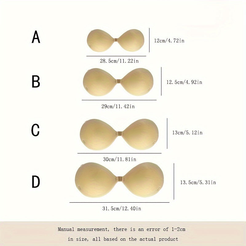 Self-adhesive silicone nipple covers for women's lingerie, hand-washable wireless bra accessories.