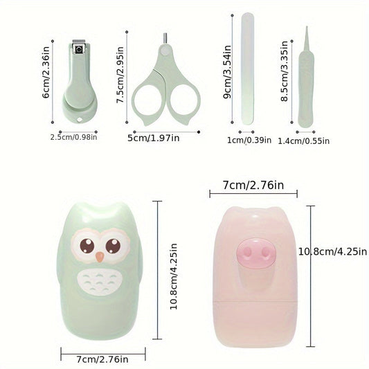 Set of 4 Children's Nail Repair Tools with Customizable Nail Clippers and Nail Scissors