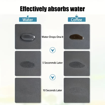 Single geometric striped silicone drying mat with drain pad, ideal for coffee machines, measuring 15.8x11.8in/40x30cm.