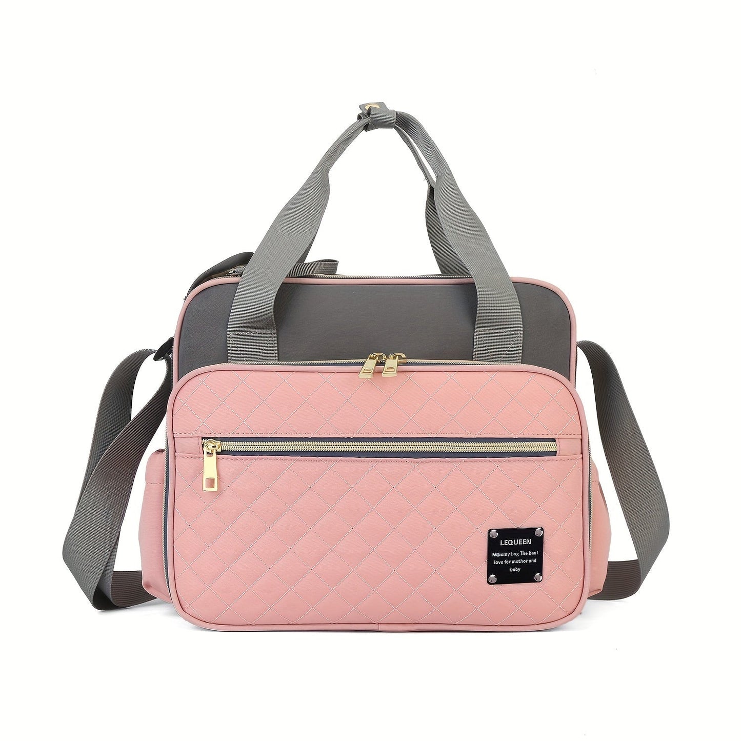 Stylish LEQUEEN Oxford Fabric Diaper Bag - Waterproof and Versatile Crossbody Parent Bag perfect for Travel and Storage