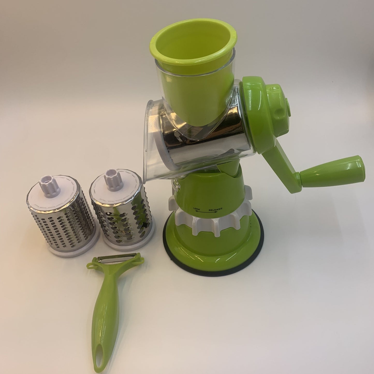 Essential Kitchen Gadget: Multifunctional Fruit and Vegetable Cutter Set with Container, Cheese Grater - 4-in-1 Manual Chopper and Slicer