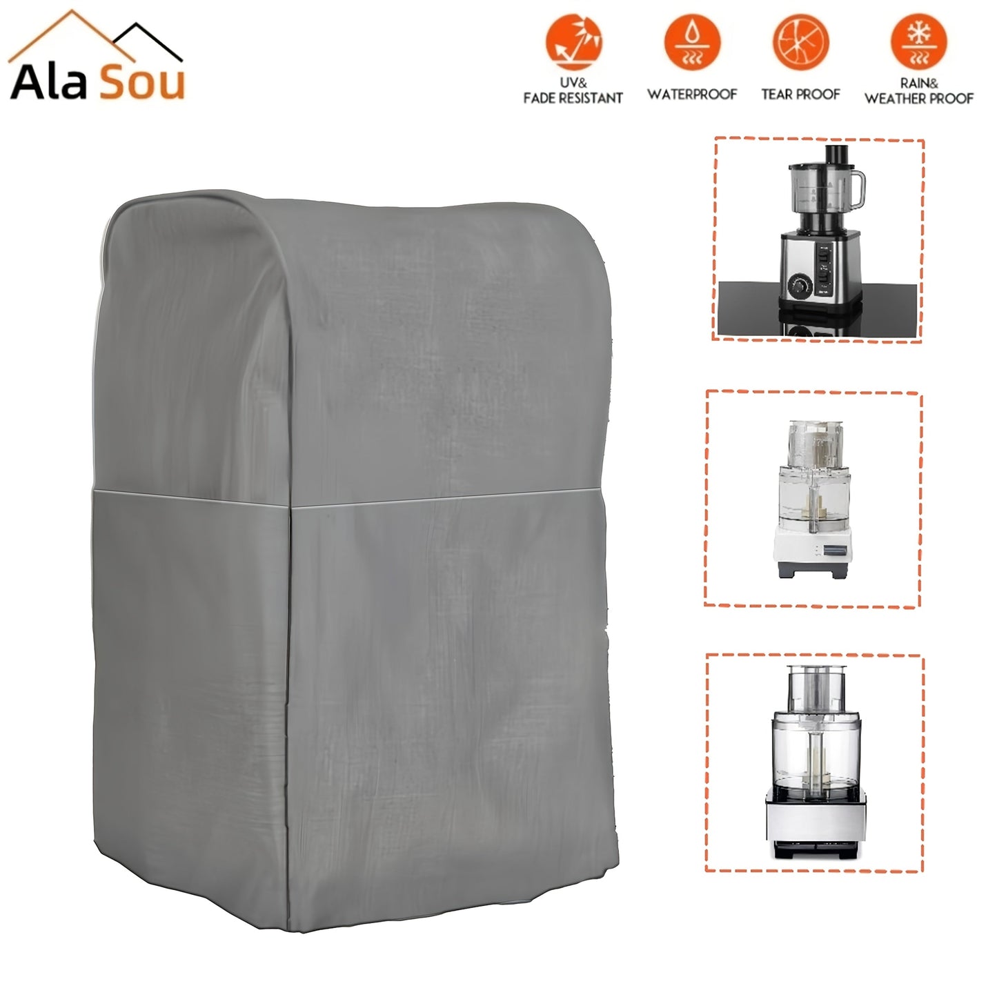 Protect your kitchen appliances in style with the 1pc AlaSou Durable Kitchen Appliance Dust Cover. This fade-resistant and waterproof cover is designed to protect your mixer and juicer from dust and water damage. The easy-on/off zipper makes it simple to