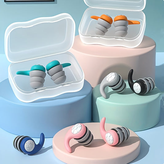 Silicone earplugs for comfort and durability, with premium sound-blocking for various activities like swimming, diving, sleeping, and surfing. Reusable and unfragranced.