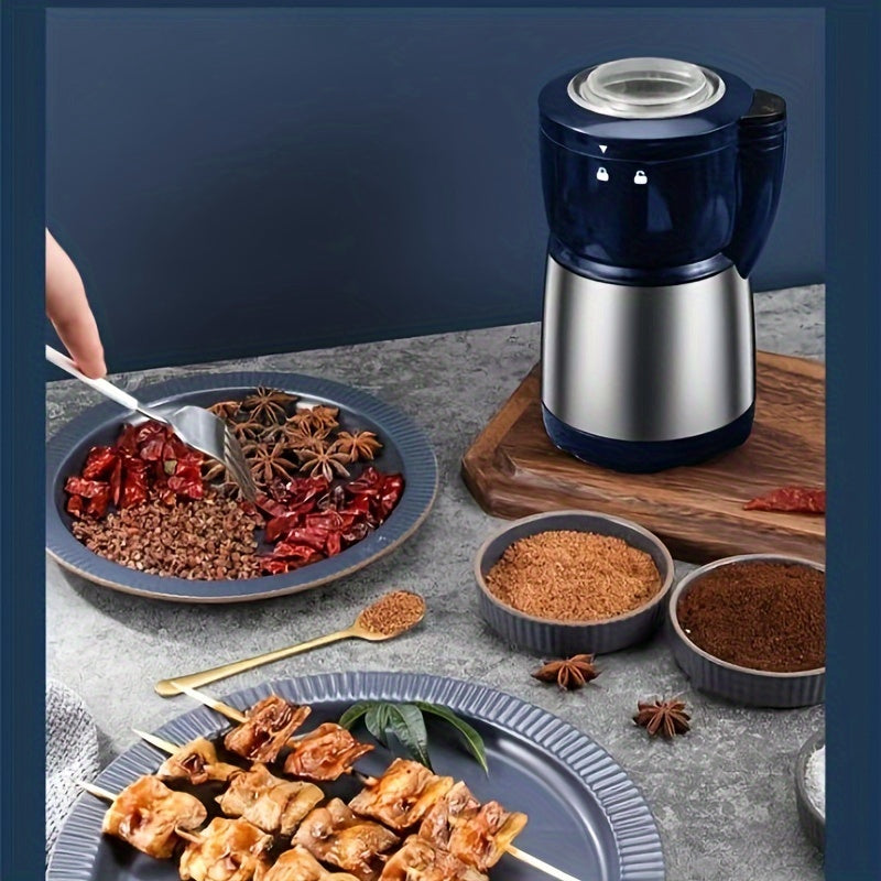 Electric grinder for household use, perfect for finely grinding a variety of grains and miscellaneous grains, Chinese herbal medicine, beans, and coffee.