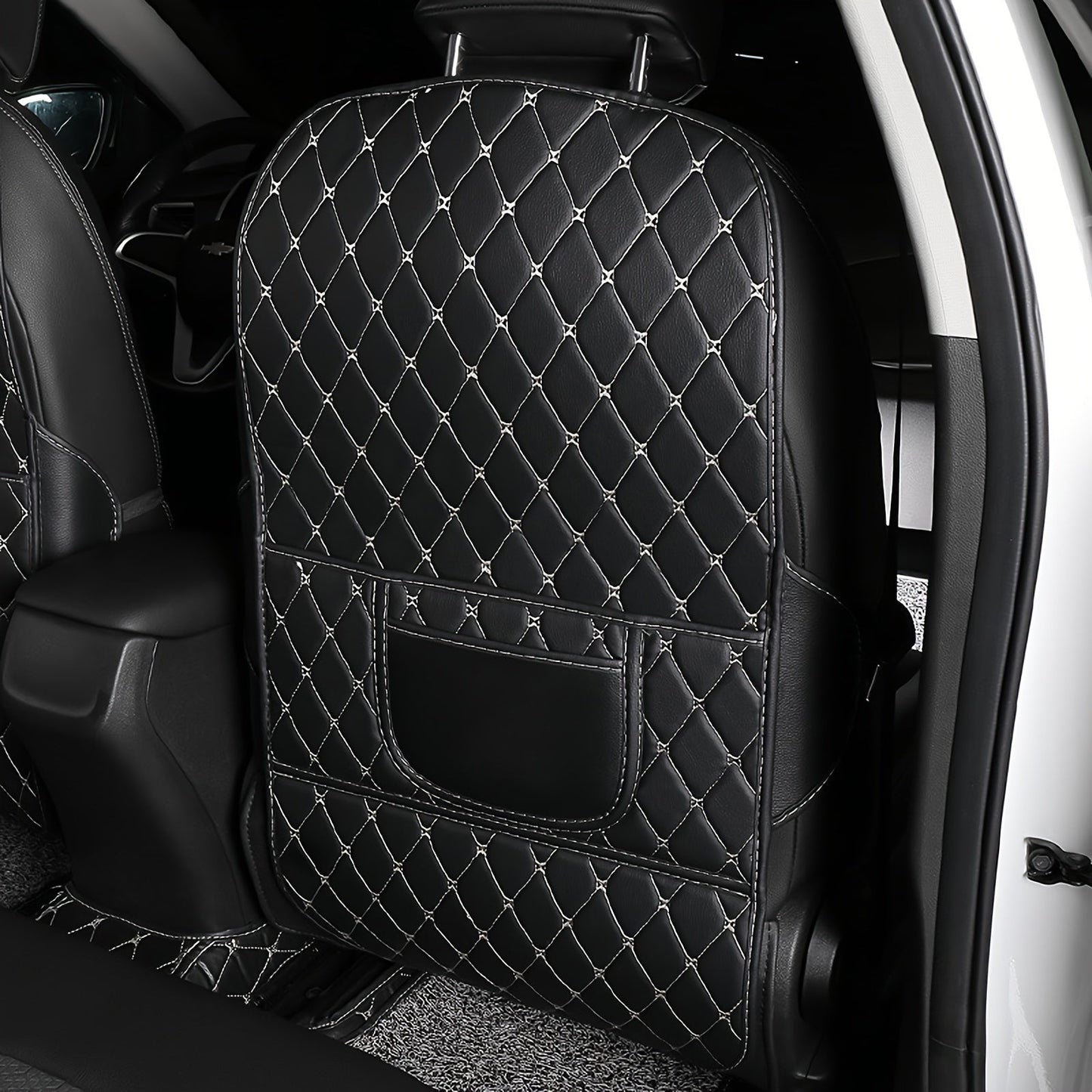 1 or 2 pieces of Car Backseat Kick Mats and Front Seat Protector with Car Storage Bag Caddy for Toys, Drinks, Tissues, Snacks, Phones, and Purse