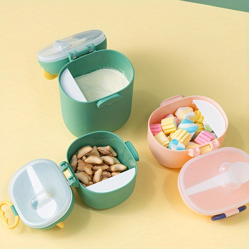 Cute Dinosaur-Inspired Children's Formula Dispenser - Convenient, Spacious, Sealed Snack & Food Storage Container with Secure Lid