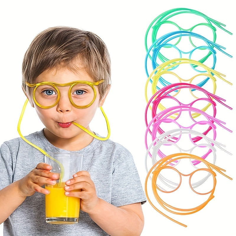 1 pair of Crazy Straw Glasses for birthday parties, party favors, and gift bag stuffers.