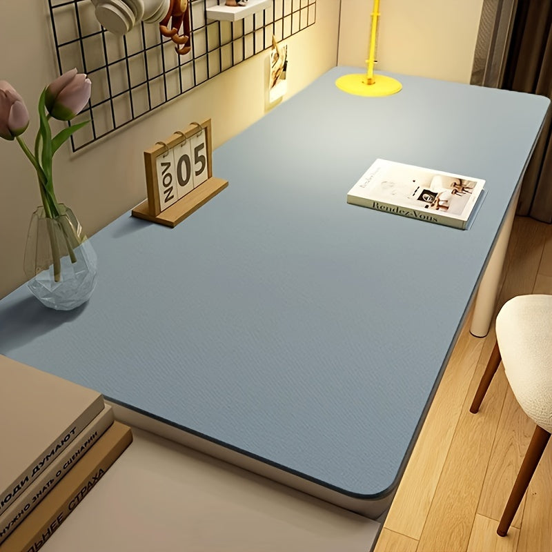 1 large desk pad, kitchen and dining table exclusive tablecloth, solid color, waterproof, oil-resistant, easy to clean, dirt-resistant, reusable for student study and writing desks.