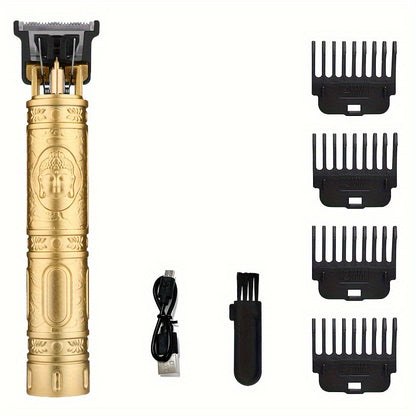 Men's wireless hair clipper, professional trimmer, ideal Father's Day gift.