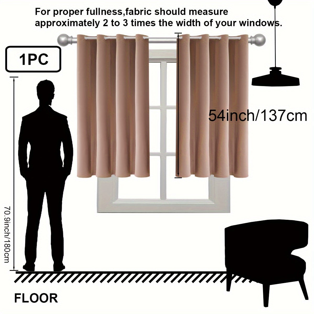 1PC Insulation and Blackout Circle Curtains, Ideal for Bedrooms and Living Rooms, Minimize Noise and Light Blocking